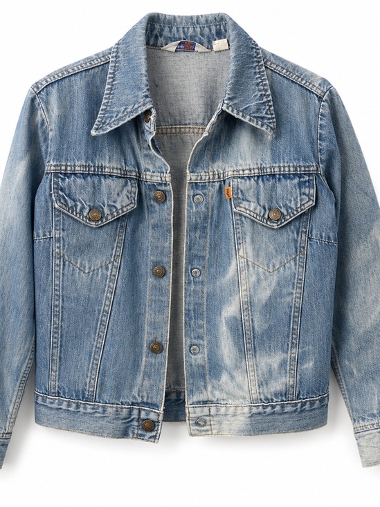 Levi's Jackets & Blazers - Vintage Levi's Light Blue Denim Jacket Orange Tab